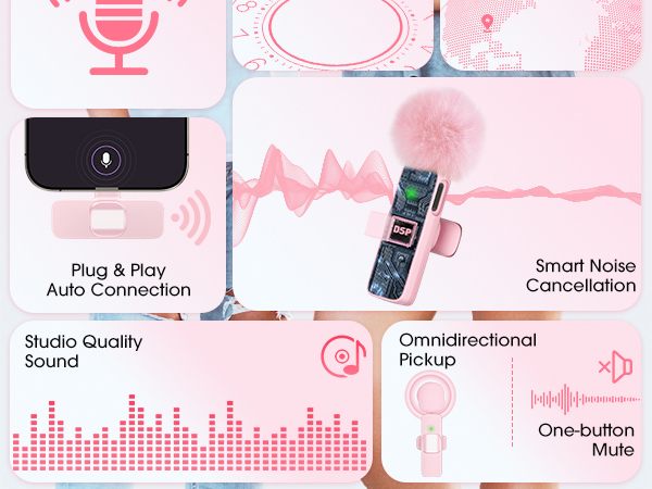 microphone for iphone pink