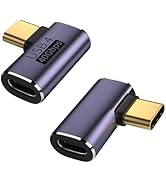 ShineeKee 90 Degree Right Angle USB-C Adapter 40Gbps Data Transfer USB 4.0/Thunderbolt 4 Type C M...