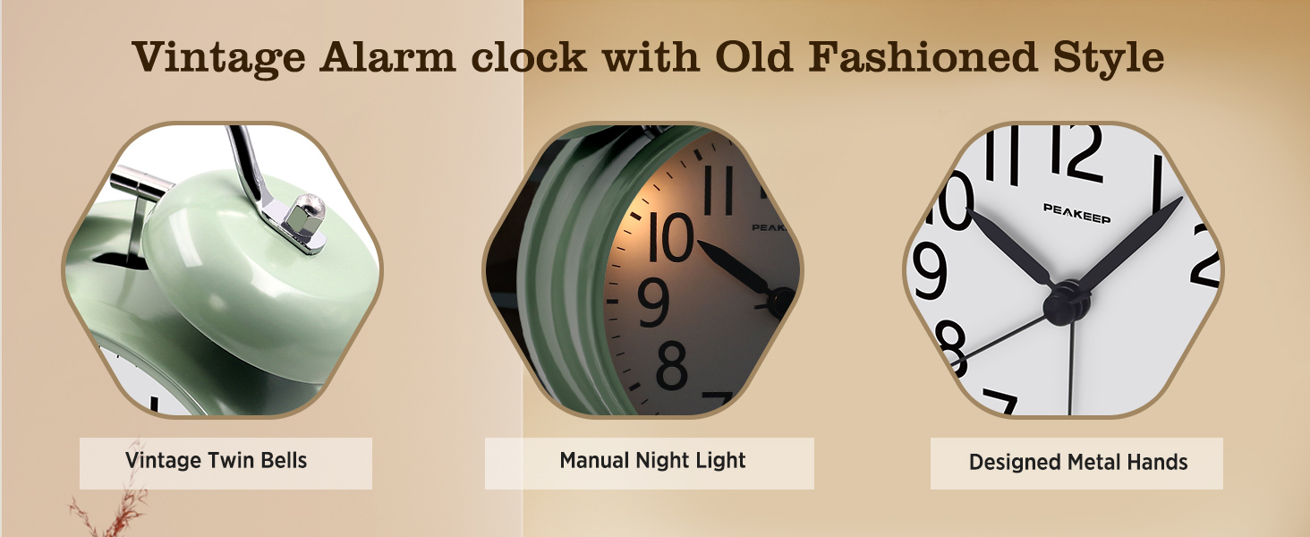 Analog Alarm Clock Easy to Set