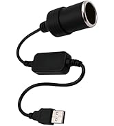 USB A Male to 12V Car Cigarette Lighter Socket Converter Cable