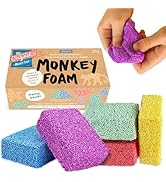 IMPRESA Monkey Foam from The Original Monkey Noodle 5 Giant Blocks, Squishy Sensory Toys for Kids...