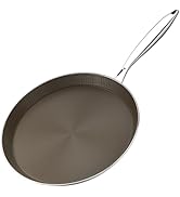 Stainless Steel Crepe Pan - 11 Inch Titanium Ceramic Nonstick Crepe Pan, Stainless Steel Pancake ...