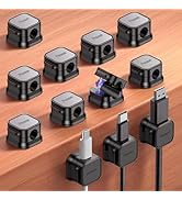 12 Pack Magnetic Cable Clip Organizer Cord Holder, Picozon Adhesive Cable Management, Wire Phone ...