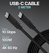VisionTek USB-C to USB-C 3.1 Gen 2 Cable - 100W Power Delivery - 10Gbps - DP Alt Mode - 901524