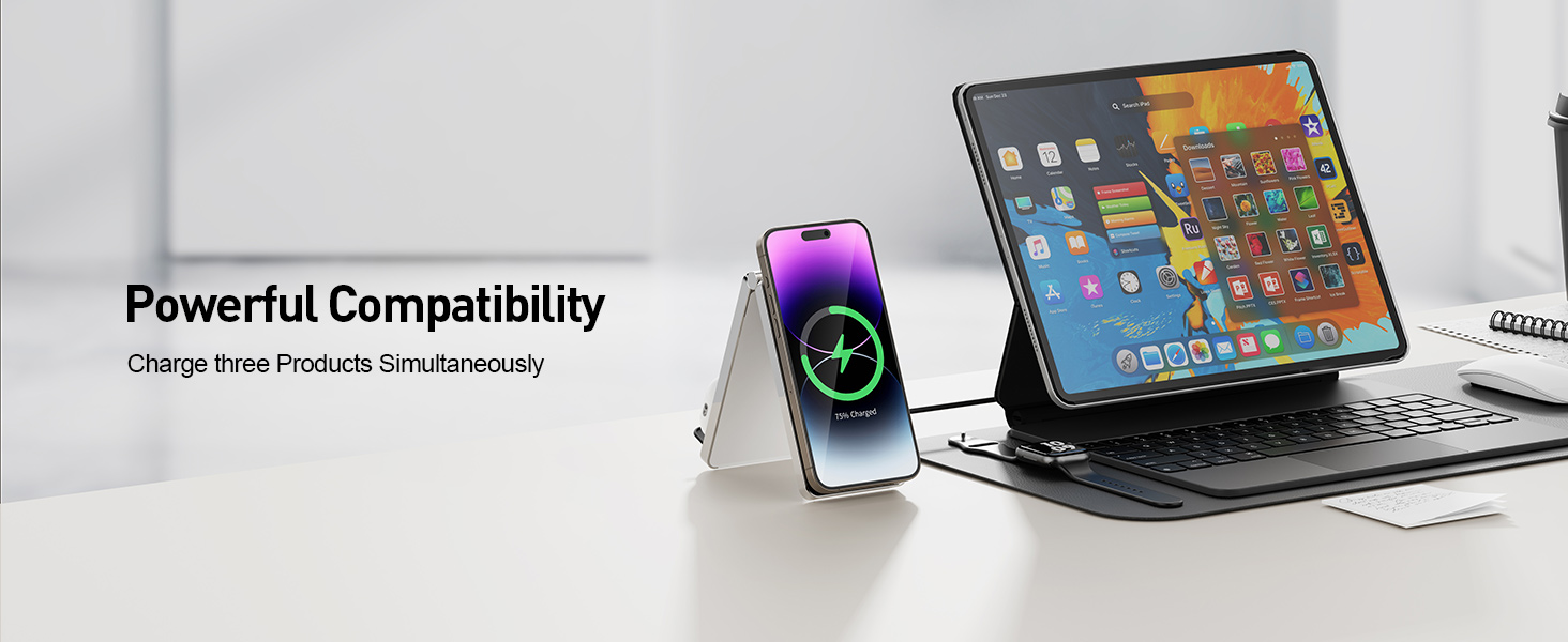 Folding wireless charger