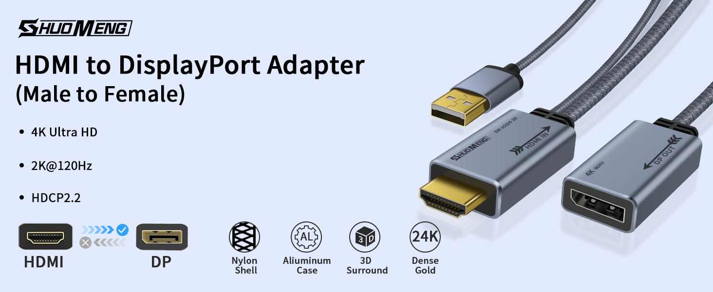 hdmi to displayport adapter