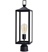 Large Lamp Post Light Fixture, 21.3 Inch Post Lamps Outdoor Light for Residential Sidewalk Post S...