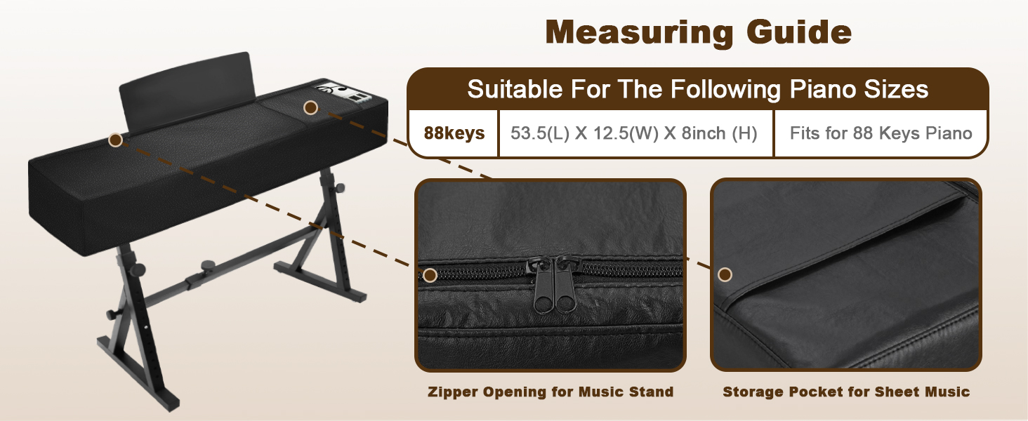 88keys piano keyboard cover size