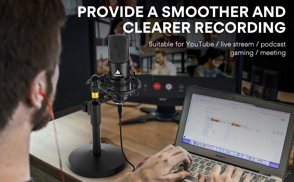 maono usb microphone kit AU A04T