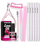 FANDAMEI Manicure Kit For Women, Nail Care Kit With Glass Nail File, 5pcs 180/240 Grit Nail Files...