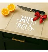 Engraved Acrylic Cutting Board with Counter Lip - Engagement Gifts Wedding Gift for Couples Clear...