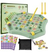 TINYLENS Memory Matching Game, 52-Slot Flip Chess Board with Extra Pieces, Educational Match Game...