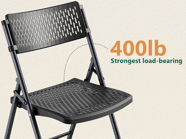 A breathable seat with a 400-pound load capacity reduces back pressure and fatigue