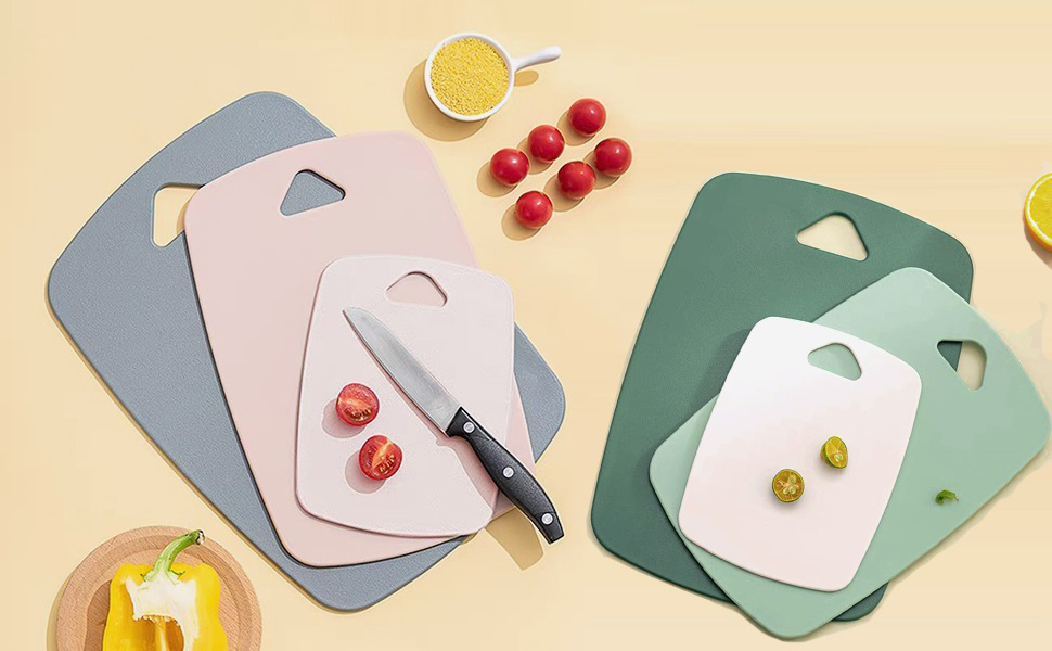 Plastic Cutting Board Set of 3, Cutting Boards for Kitchen