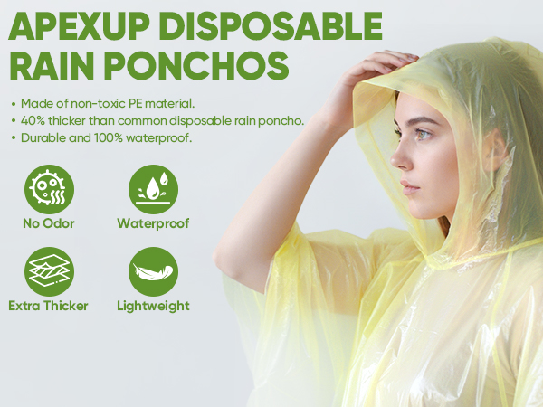 disposable rain poncho