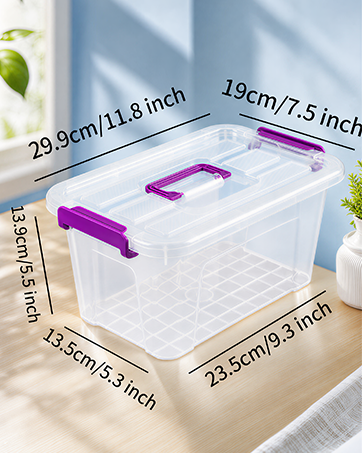 clear storage bins with lids