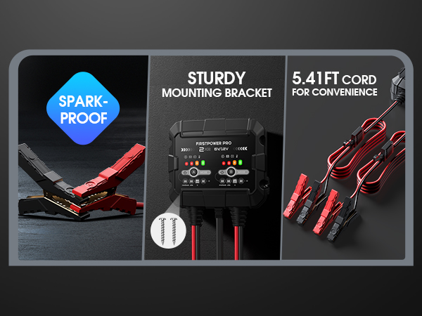 4A (2A/Bank) Car Battery Charger