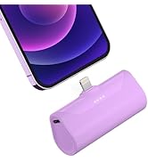 TCNOLL Mini Purple Portable Charger, 4800mah Small Power Battery Back for iPhone 14 Pro Max/11 Pl...
