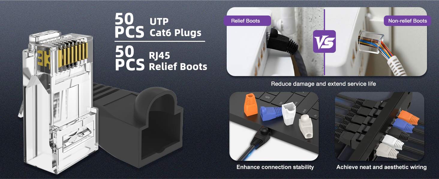 50 pcs cat6 plugs
