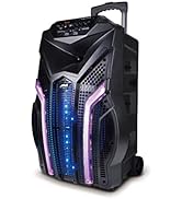 Naxa Electronics NDS-1511 Portable Bluetooth Speaker System - Black,25.5"x14.5"x17.4"