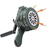 MAOPINER Handheld Air Raid Siren, 110db Hand Loud Crank Operated Air Raid Siren Home Self Protect...
