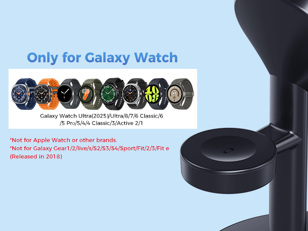 3 in 1 wireless charger samsung galaxy S26 Ultra S25 S24 flip 6 fold 5 watch earbuds classic stand