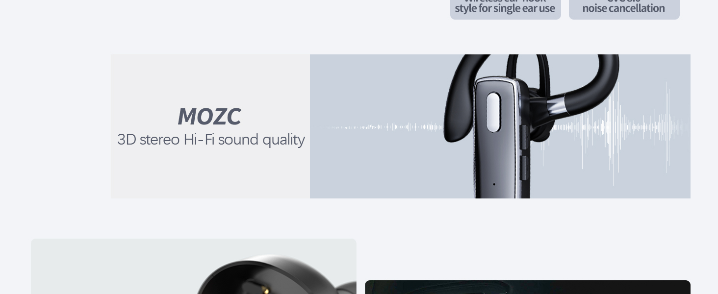 Bluetooth Headset Single Ear Business Earbuds