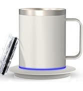 YIMUBREEZ Self Heating Coffee Mug for Desk,Heated Cup with 10Hrs Auto Shut Off, USB Powered Mug W...