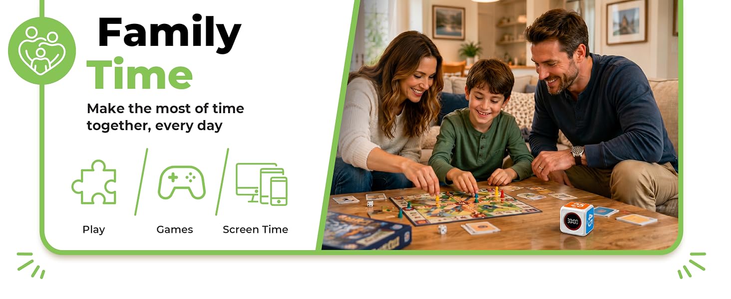 Visual timer for family time, games, screen time, daily routines, playtime, and time management