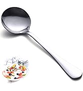 HAPPY KIT Soup Spoons Set 12 Pcs Premium Stainless Steel Dinner Spoons Heavy-Weight Durable Round...