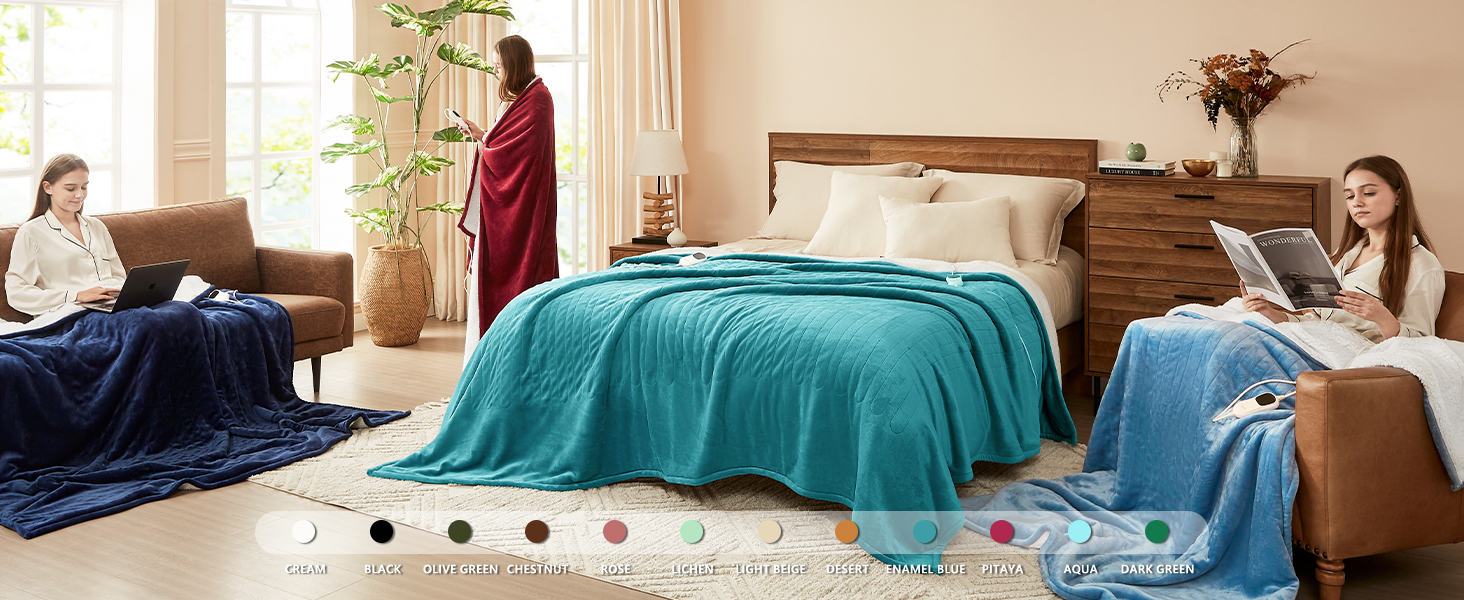 10 heat levels,1/2/4/6/8 hours auto shut off