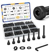Kernmax 950PCS M3 Screws Assortment Kit, M3x6/8/10/12/16/20/25/30mm Hex Socket Head Cap Bolts Nut...