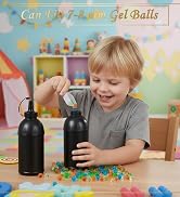 800ml Bullets Beads Bottle: Plastic Gel Ball Holder Black Refill Container Liquid Toy Be...
