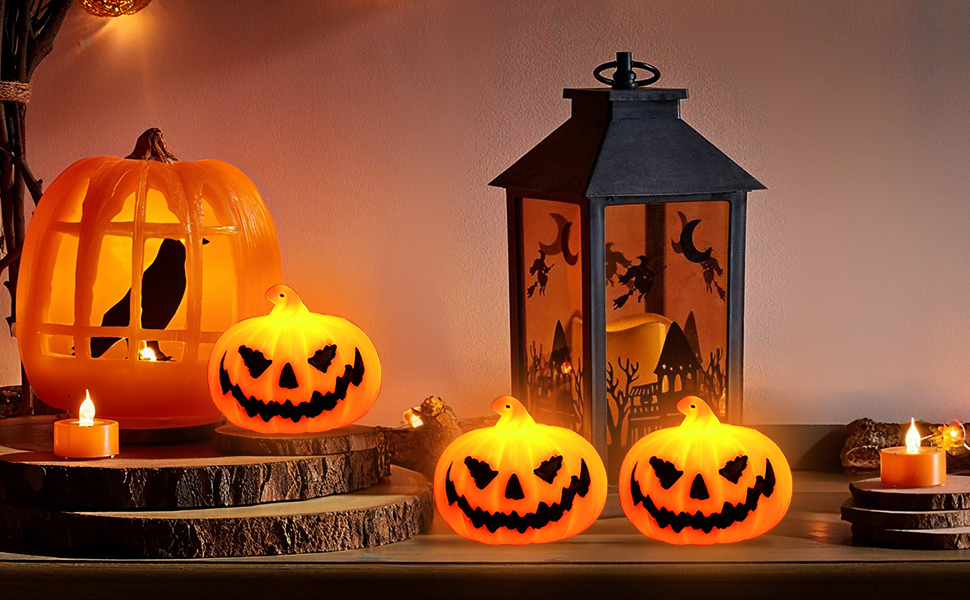 3 Pumpkin Lanterns