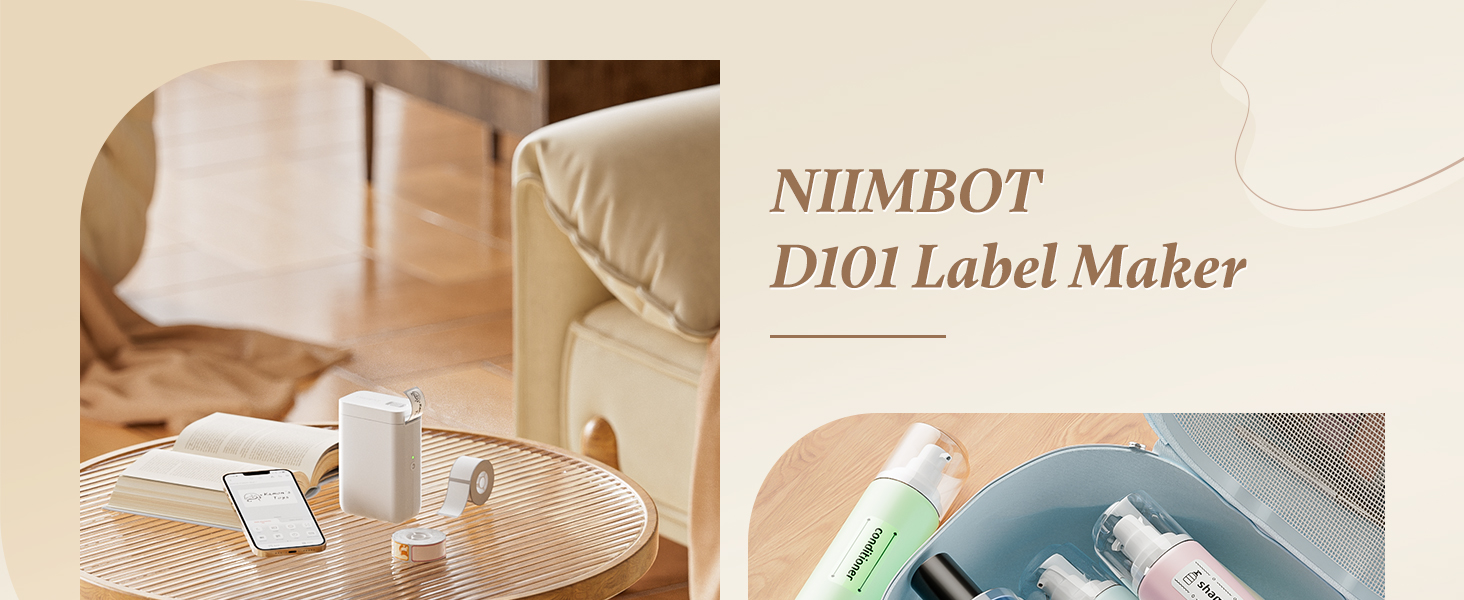 NIIMBOT D101 Label Makers Portable Smart Sticker Printer for Home Office School Use