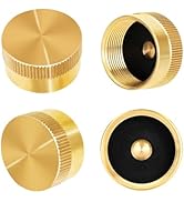 Detoypapa 4pcs Caps for Refillable 1 LB Propane Cylinder Tanks Solid Brass Fit All 1 Pound Propan...