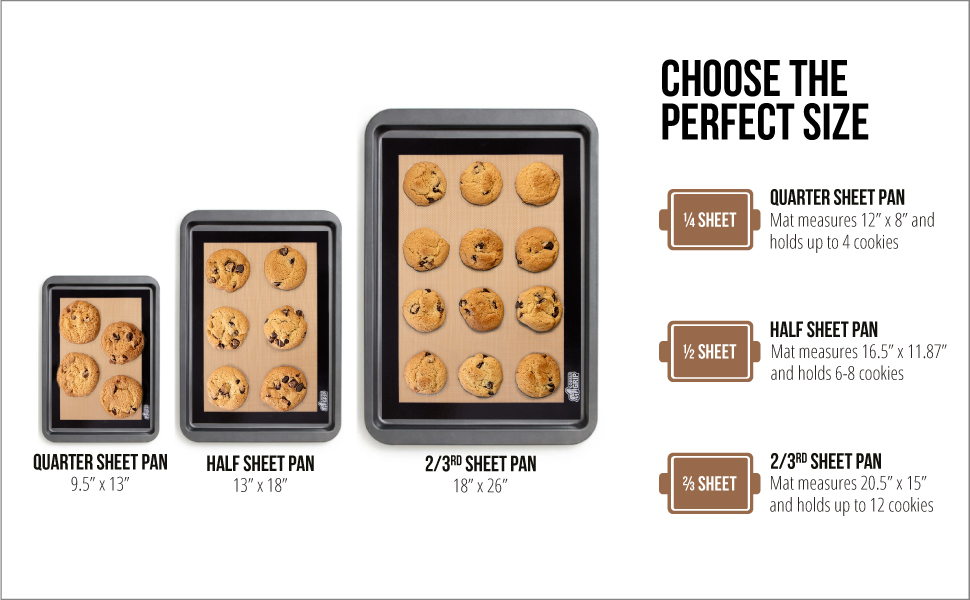 Silicone Baking Mat in Many Sizes for Baking Cookies