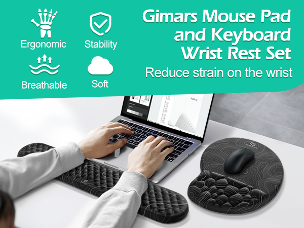 keyboard wrist rest mouspad set