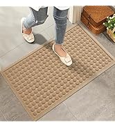 HIYARD Front Door Mat, Heavy Duty Welcome Door Mat Indoor Outdoor, Absorbent Doormat, Sturdy Non ...