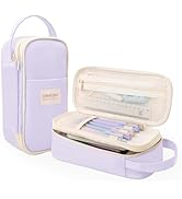 SKYDUE Large Capacity Pencil Case Organizer - Aesthetic School Supply Bag for Students &amp; Adults, ...