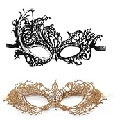 TFTSR Masquerade Masks for Women Couples,Men Mardi Gras Masks,Girls Black Gold Lace Masks,Adults ...