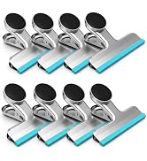 HOUSE AGAIN Chip Clips Bag Clips, 8 Pack Strong Magnetic Bag Clip Silicone-Covered Edges No Scrat...