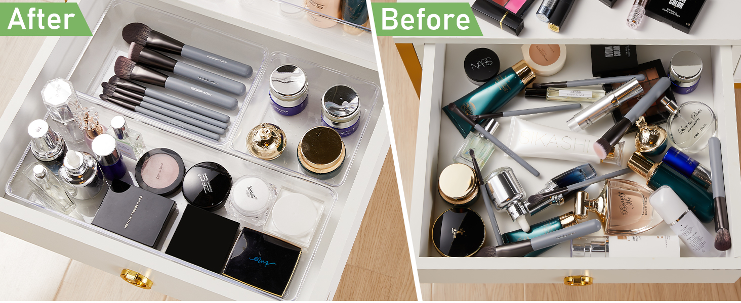 clear plastic drawers organizer