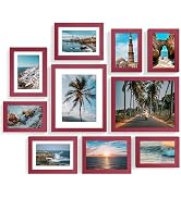 Vittanly 10 Pack Picture Frames Collage Wall Decor, Gallery Frame Set for Wall Mounting or Tablet...