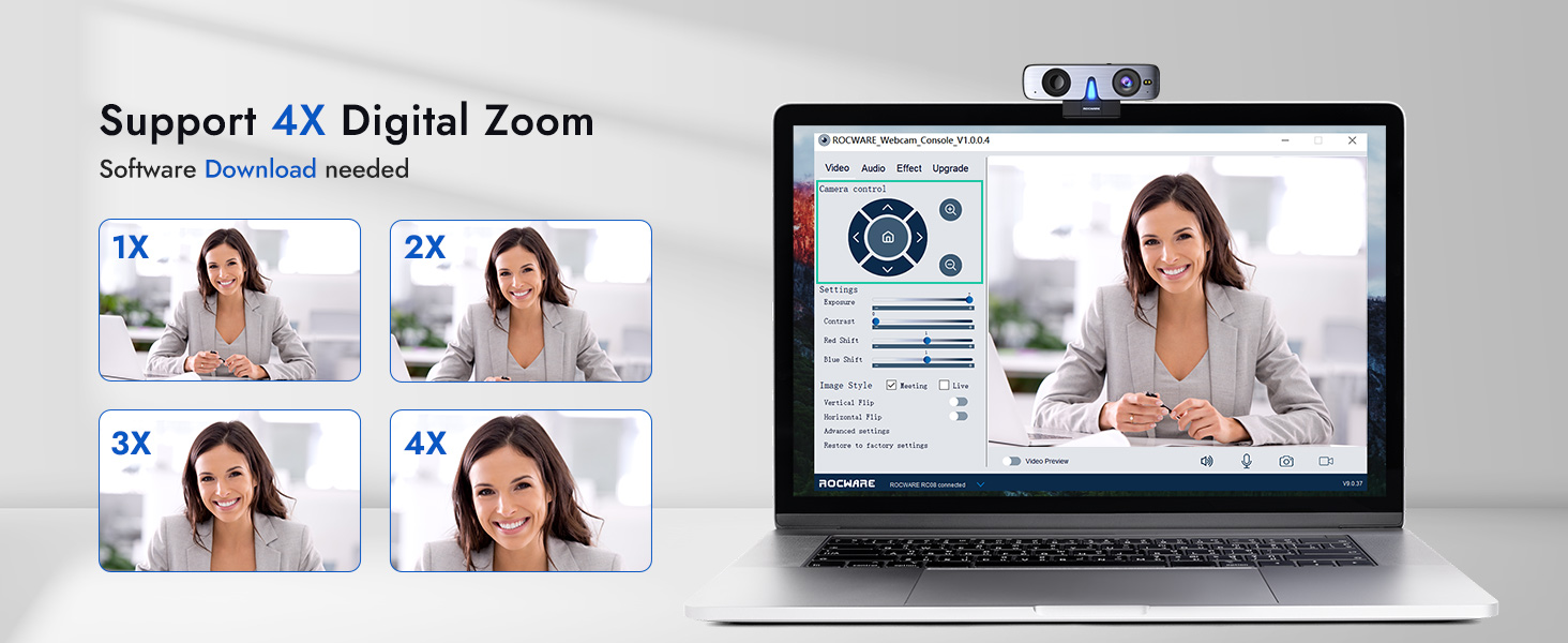 4X Digital Zoom Webcam