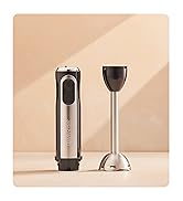 Powerful Immersion Blender, Electric Hand Blender 500 Watt with Turbo Mode, Detachable Base. Hand...