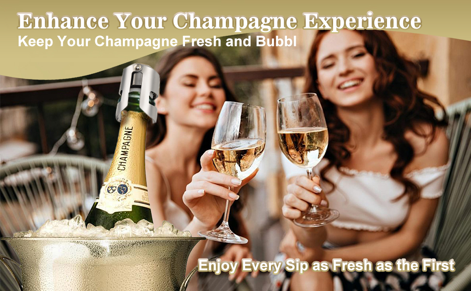 I-MART Pack of 6 Champagne Stoppers