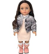 18 Inch Dolls with Soft Hair – Soft Body 18 inch Doll, Poseable Vinyl Arms &amp; Legs, Dress Outfit –...