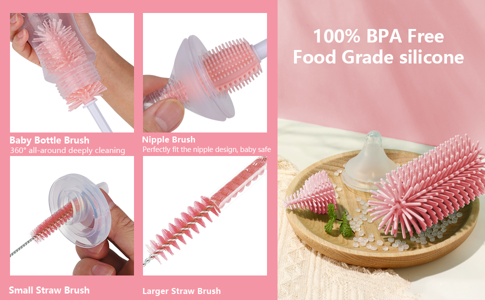 Silicone bottle brush