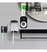 Automatic Toothpaste Dispenser &amp; Toothpaste Holders and Wall Mounted Cup 3 Piece Set, is Wall Mou...